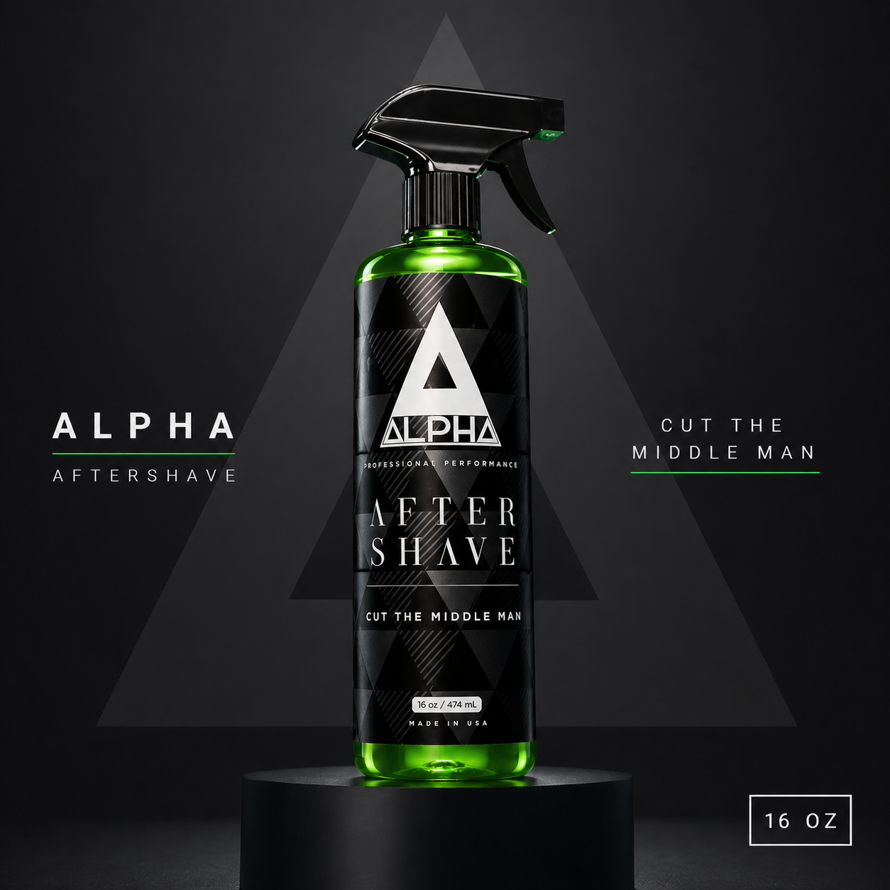 Alpha Aftershave – Invictus Green 16oz